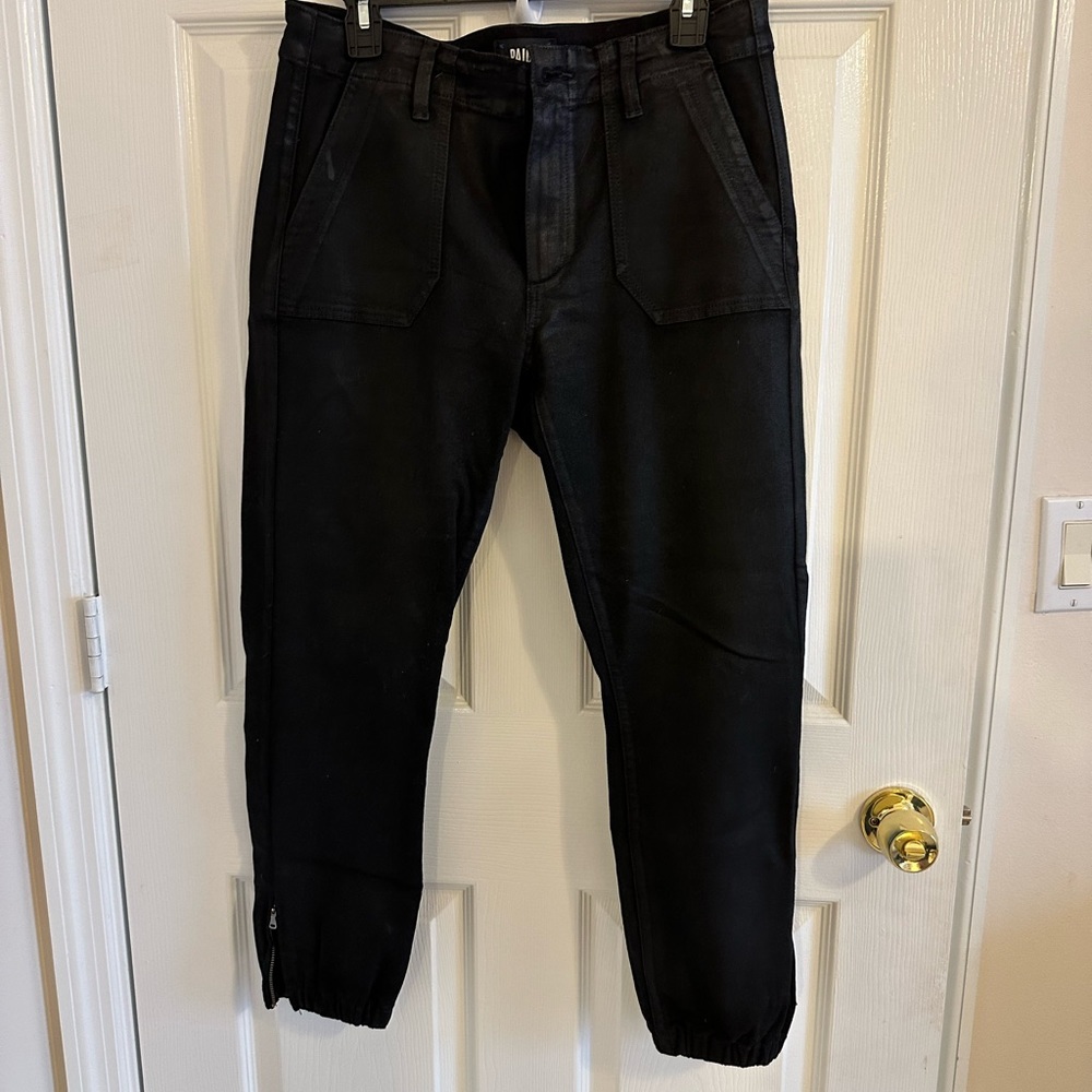 Paige Mayslie Jogger size 30, black, luxe fog coating- lightly used.